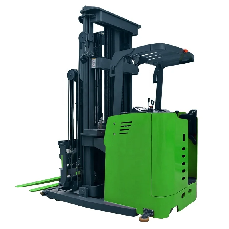 1.5tons very narrow aisle forklift 3way pallet stacker lift height 3.0m-9.0m with curtis controller