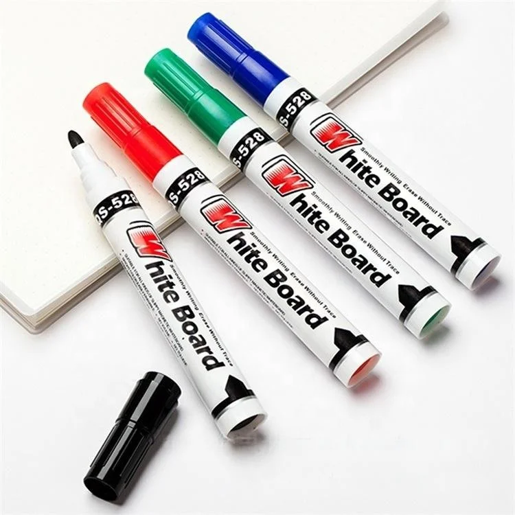 Odorless Fine Tip Black 142mm Thick Long Blackboard Whiteboard Marker Pen Set School Office Supplier