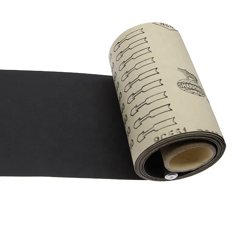 Abrasives aluminum oxide black sand paper 50% cotton 20cm x 50m  TJ135 emery abrasive paper sanding paper roll