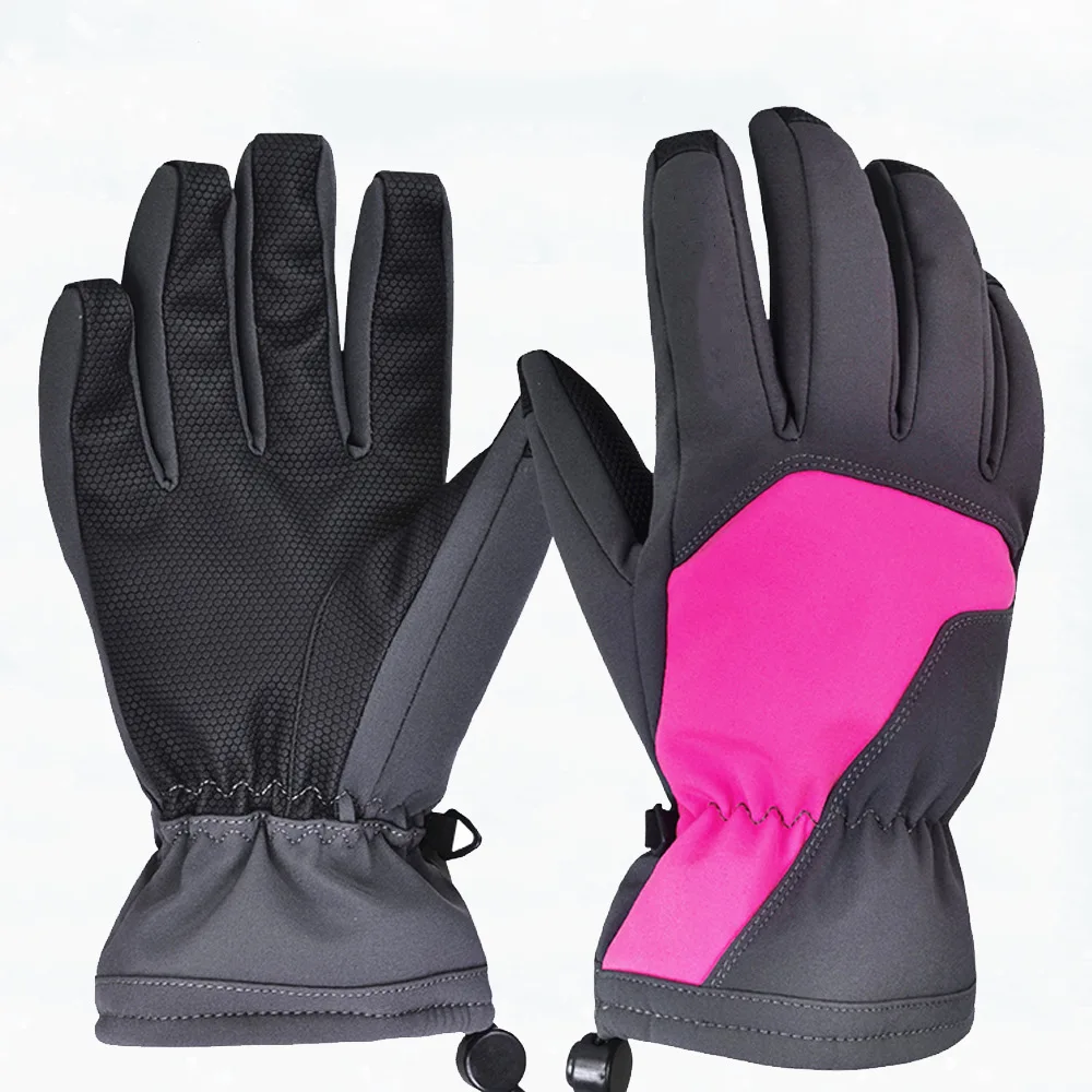 Пользовательские водонепроницаемый ветрозащитный Высокое качество популярные теплые лыжные зимние перчатки розовый