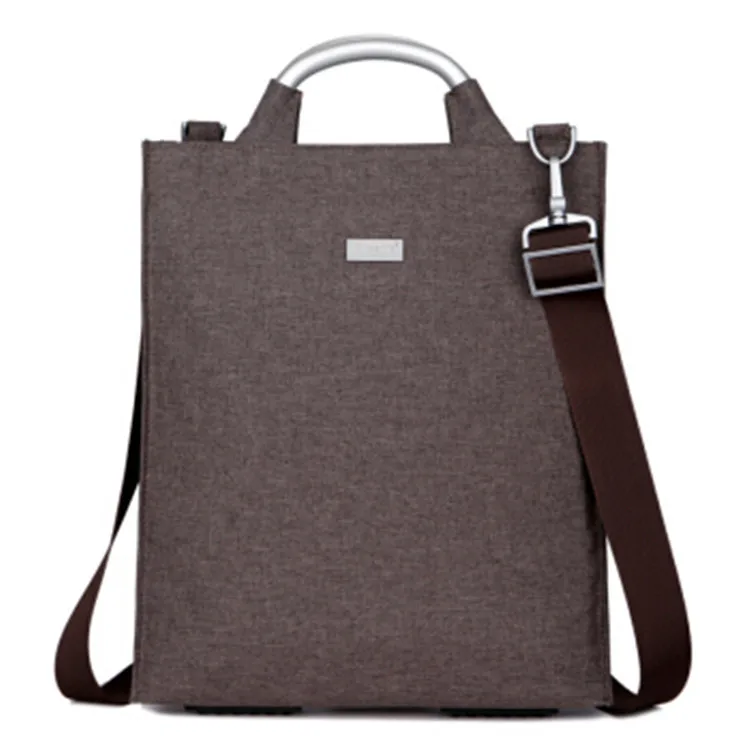 Waterproof Polyester Men Zipper Document Messenger Bag 14 Inch Laptop Sleeve Shoulder Business Backpackag