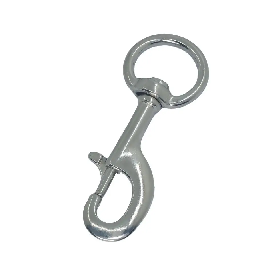 Factory Supply Stainless Steel Round Eye Swivel Snap Hook for Lanyard