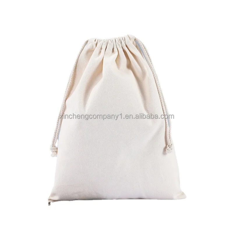 Wholesale cotton drawstring pouch bag personalized Cotton drawstring dust bag shoes clothing bag with logo customized