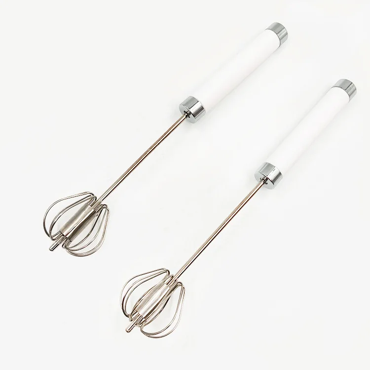2pcs set Cake Baking Tools Stainless Steel Semi-Automatic Egg Beaters Food and Cream whisk Egg Whisk