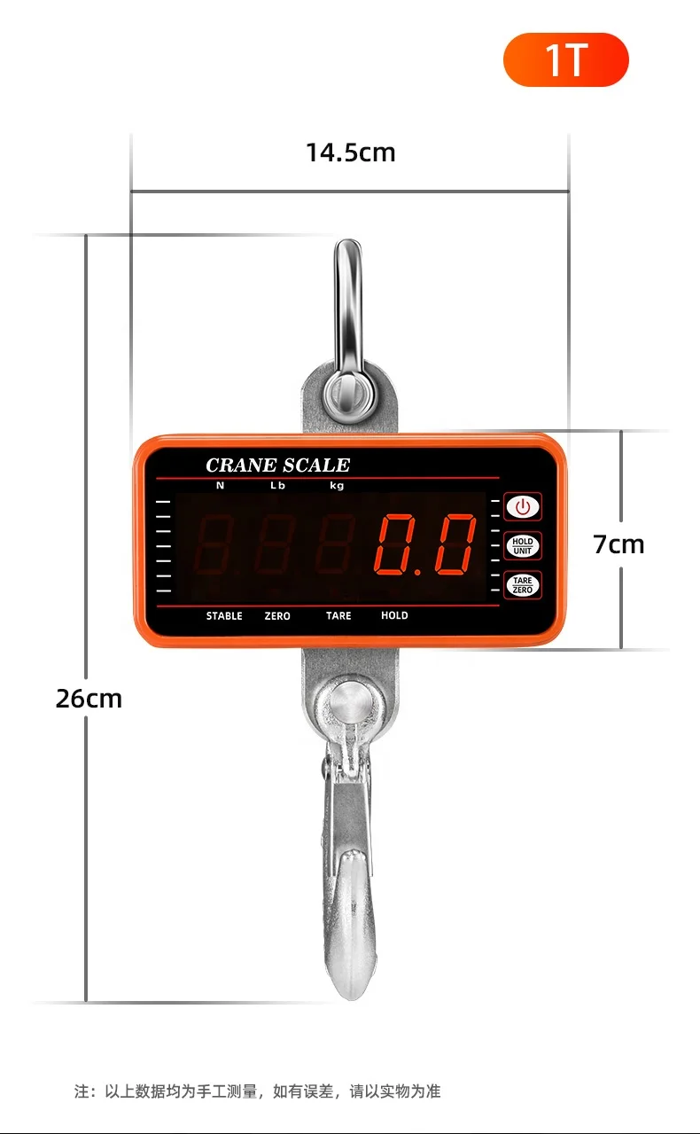 300 kg 500kg 1000kg 1500kg  crane hanging scale    industrial  weighing scale