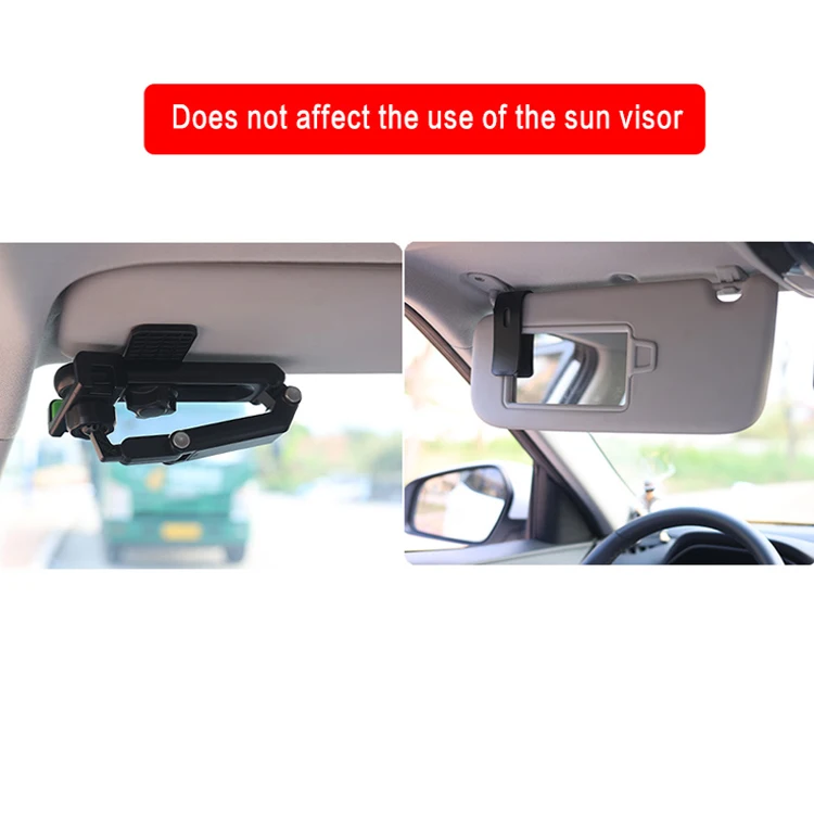 Sun Visor Car Phone Holder Mount Multifunctional Cell Phone Stand for Sun Visor Rearview Mirror Steering Wheel Arm Cradles