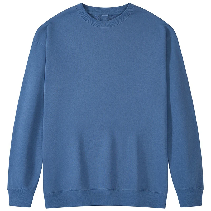 Custom Graphic Low MOQ 450gsm Cotton Fashion Off Shoulder Oversized Unisex Crewneck Pullover Sweatshirt