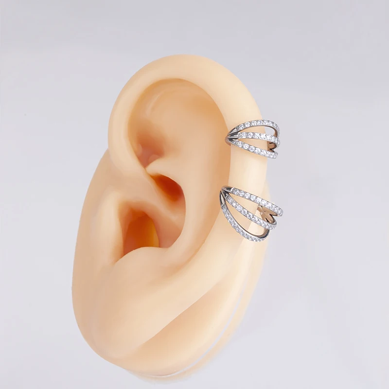 Tragus Septum Piercing Septum Ring Hinged Segment Septum Conch Lip Cartilage Hoops Zircon Titanium Nose Rings