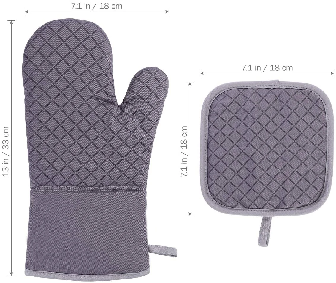 
Wholesale custom printed funny baking silicone printing heat resistant oven glove mitt for kitchen 