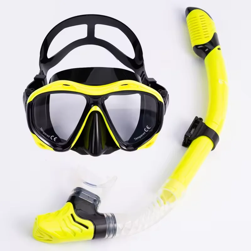 Unisex professional diving mask and snorkel full face mask diving snorkel mask set