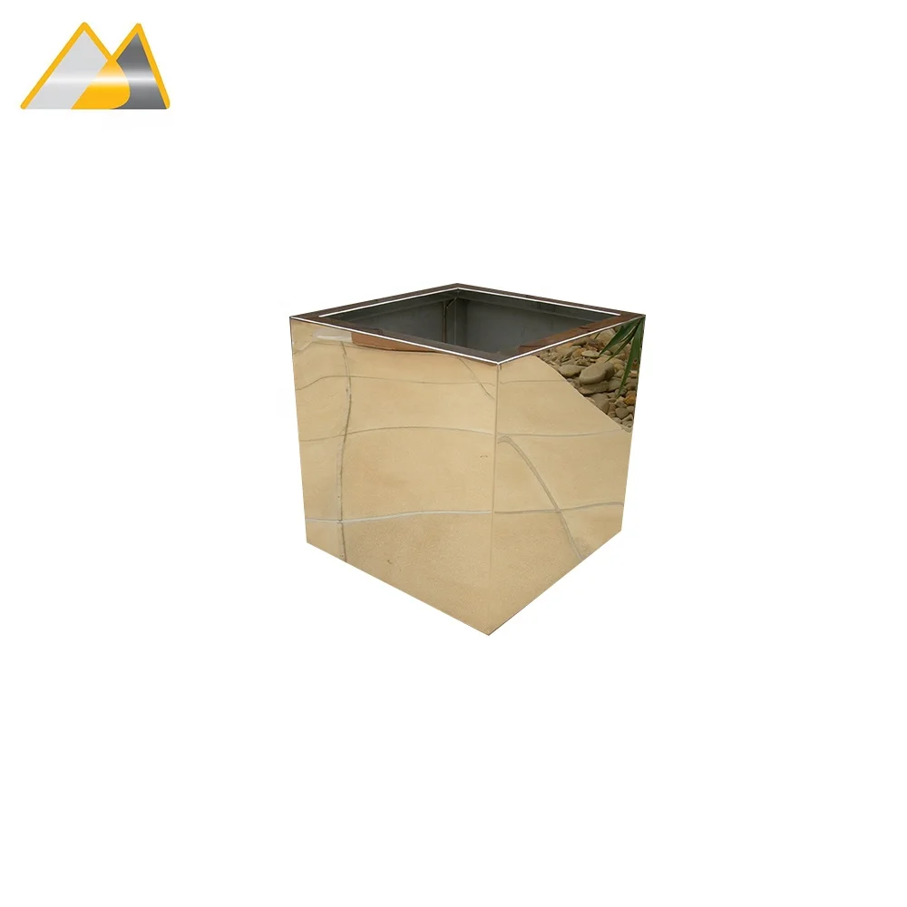 Factory Customized Polished 1.2MM Thickness Stainless Steel Planter, Stainless Steel Planter Box, Metal Flower Pot
