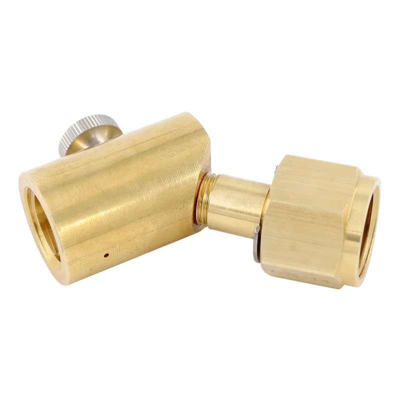 Co2 Cylinder Refill Adapter Co2 Tank to Soda Cylinder with Release Valve for Soda Maker Co2 Cylinder