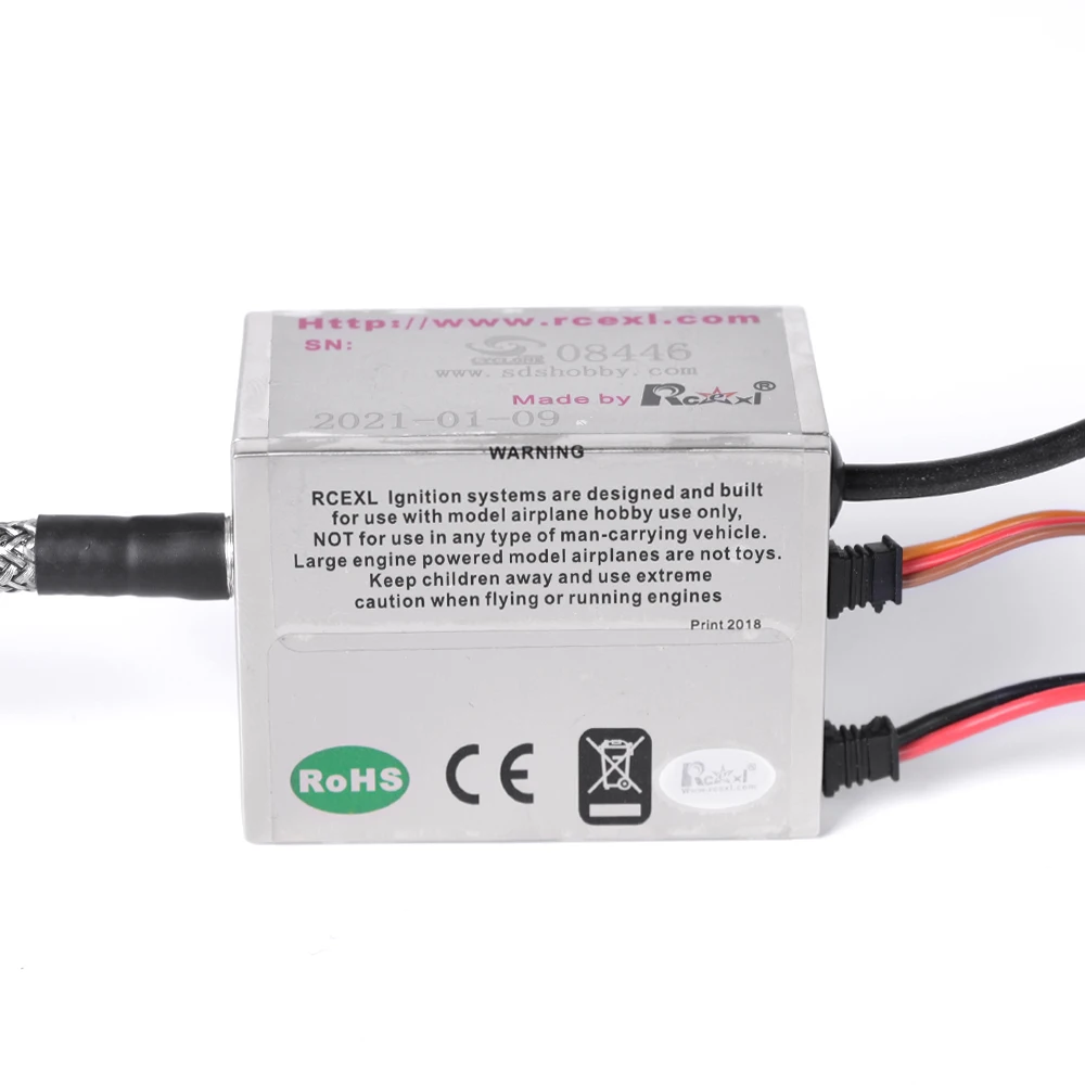  Rcexl одноцилиндровый CDI зажигание CM6 10 мм 90 градусов для двигателей DA35 (A-02 6-14 4