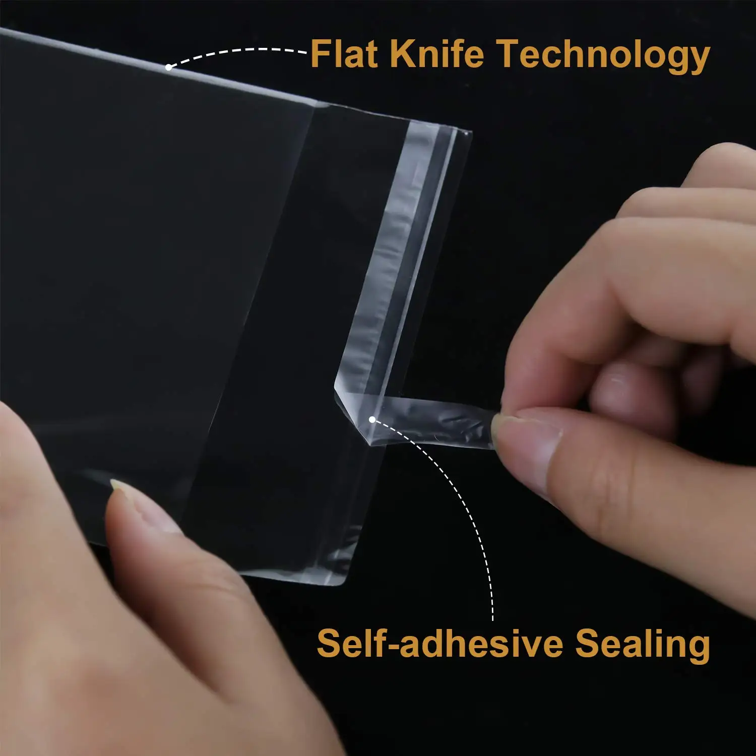 100pcs/Pac Large Small Size Self-Adhesive Cellophane Opp Bags Jewelry Gift & Cookie Candy Packaging With Valve Sealing Handle