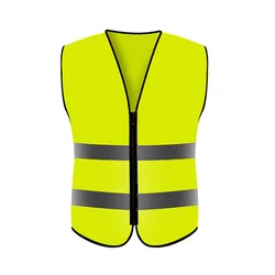 Security Reflective Vest Safety Belt Strap High Visibility Night Running Cycling Waistcoat Road custom logo with Pockets
