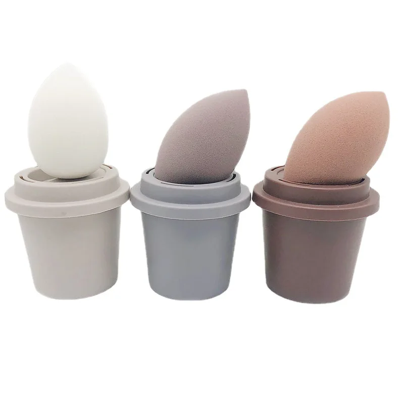 Beauty Egg Cosmetic Blender Customize Make Up Sponge Private Label Latex Free Coffee Cup Makeup Sponge