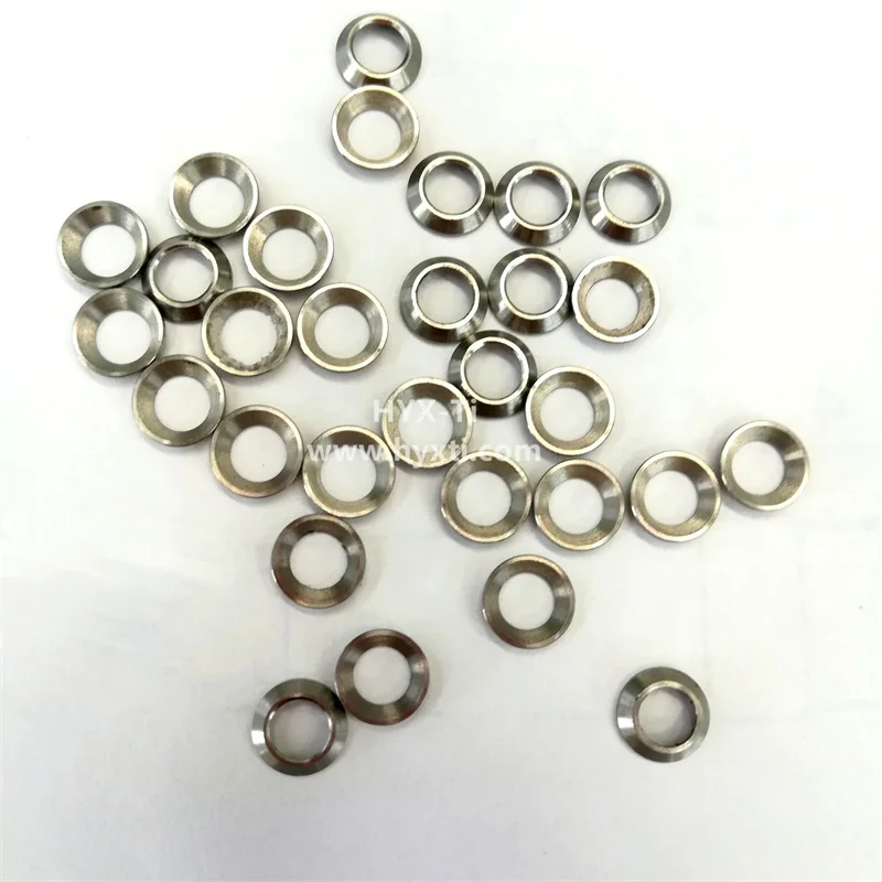 Custom M2-M64 Size Titanium Convex and Concave Washers
