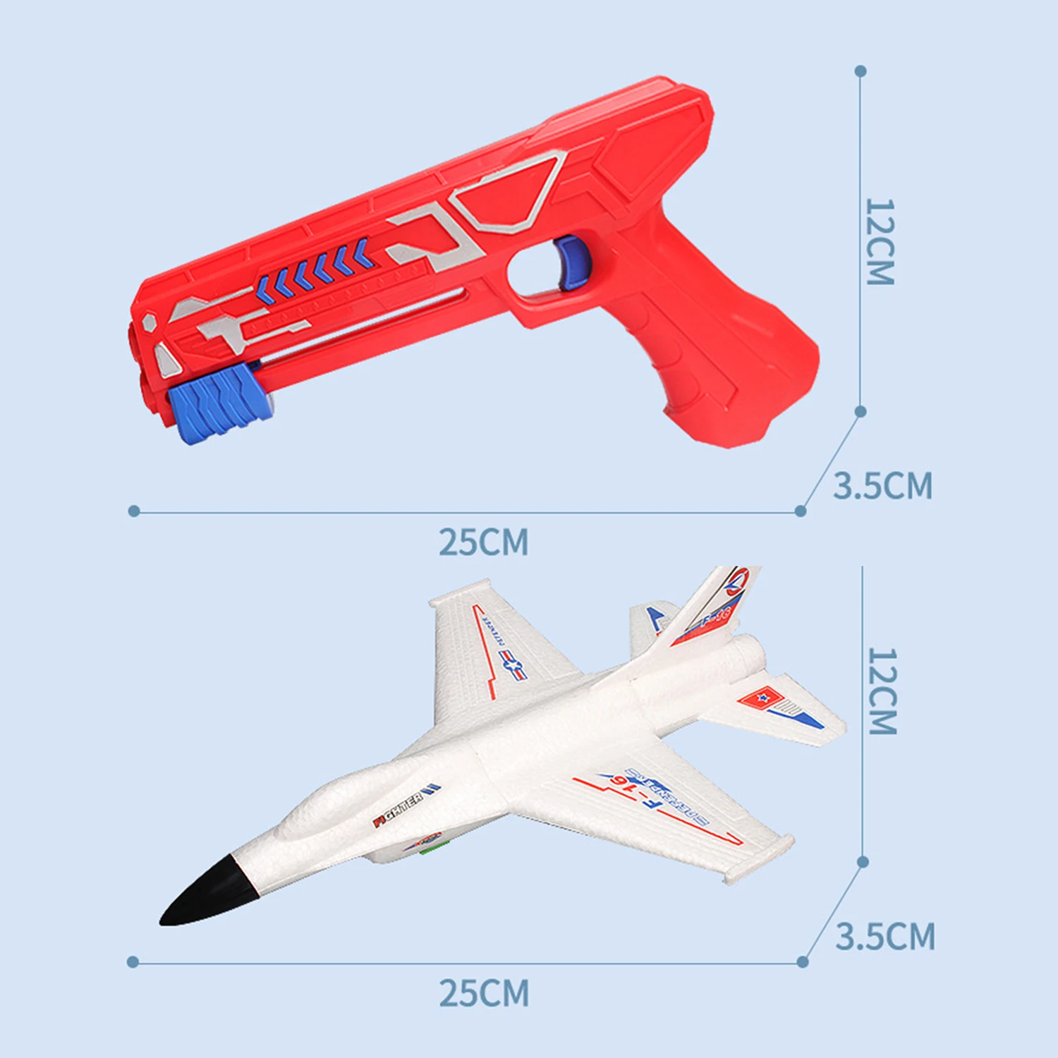 Airplane Launcher Toy Jet F-16 Fighting Falcon Catapult Plane Game Boy Toys for Kids Outdoor Flying Toys Birthday Gifts