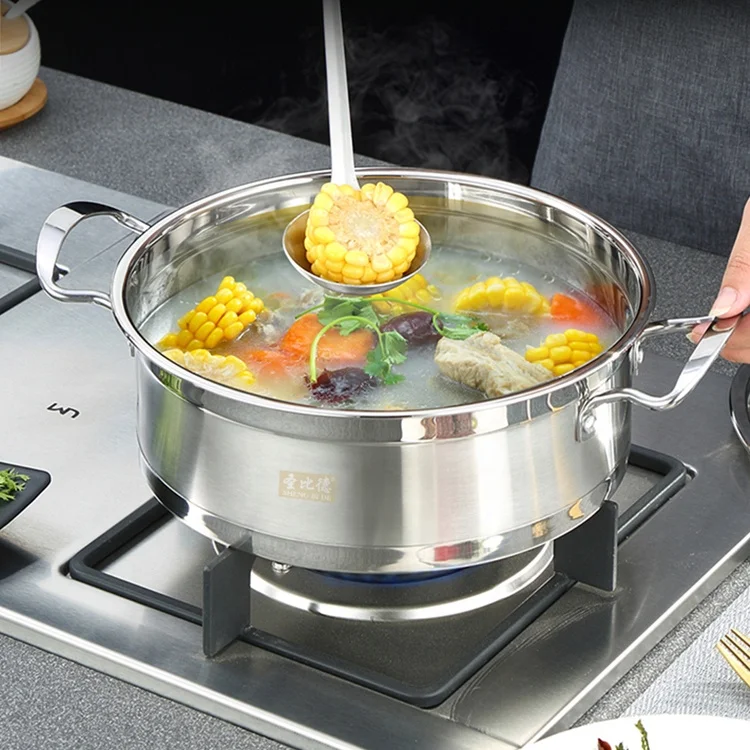 
 Набор кастрюль из нержавеющей стали, набор кастрюль для приготовления пищи, кастрюля для супа с ручкой из нержавеющей стали  