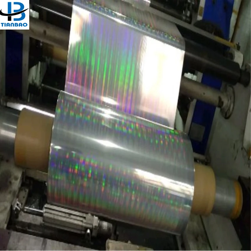 Custom BOPP Double Side Heat Seal Laser Holographic Film Soft Stretch Packaging Material Moisture Proof Blow Molding Process