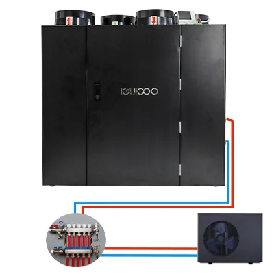 Wall-Mounted ERV Ventilation System  Double energy recovery,heat recovery efficiency mechanical ventilation with heat recovery