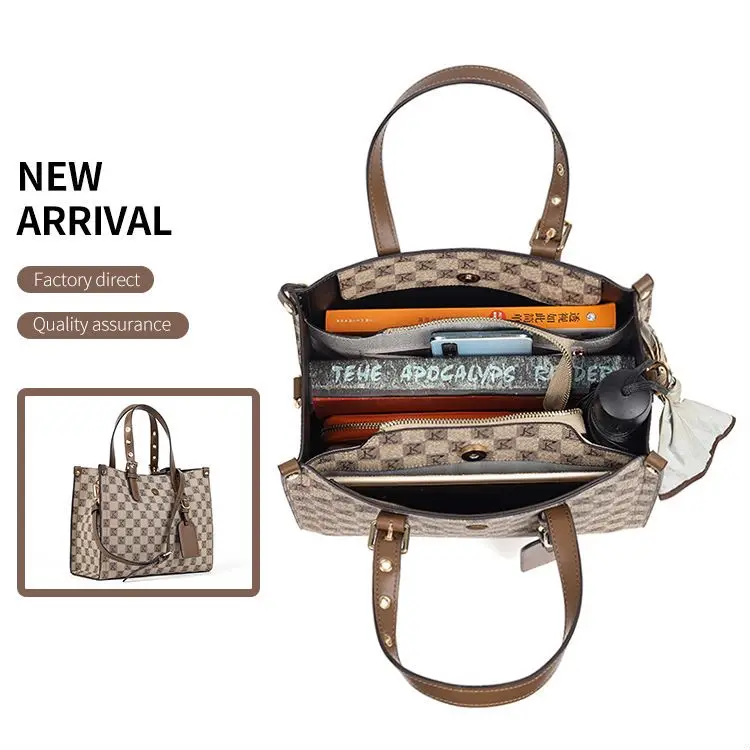 2023 Hot Selling Custom Women vegan Tote Bags Ladies Shoulder Bags Female Ladies Hand Bags Handbags Set