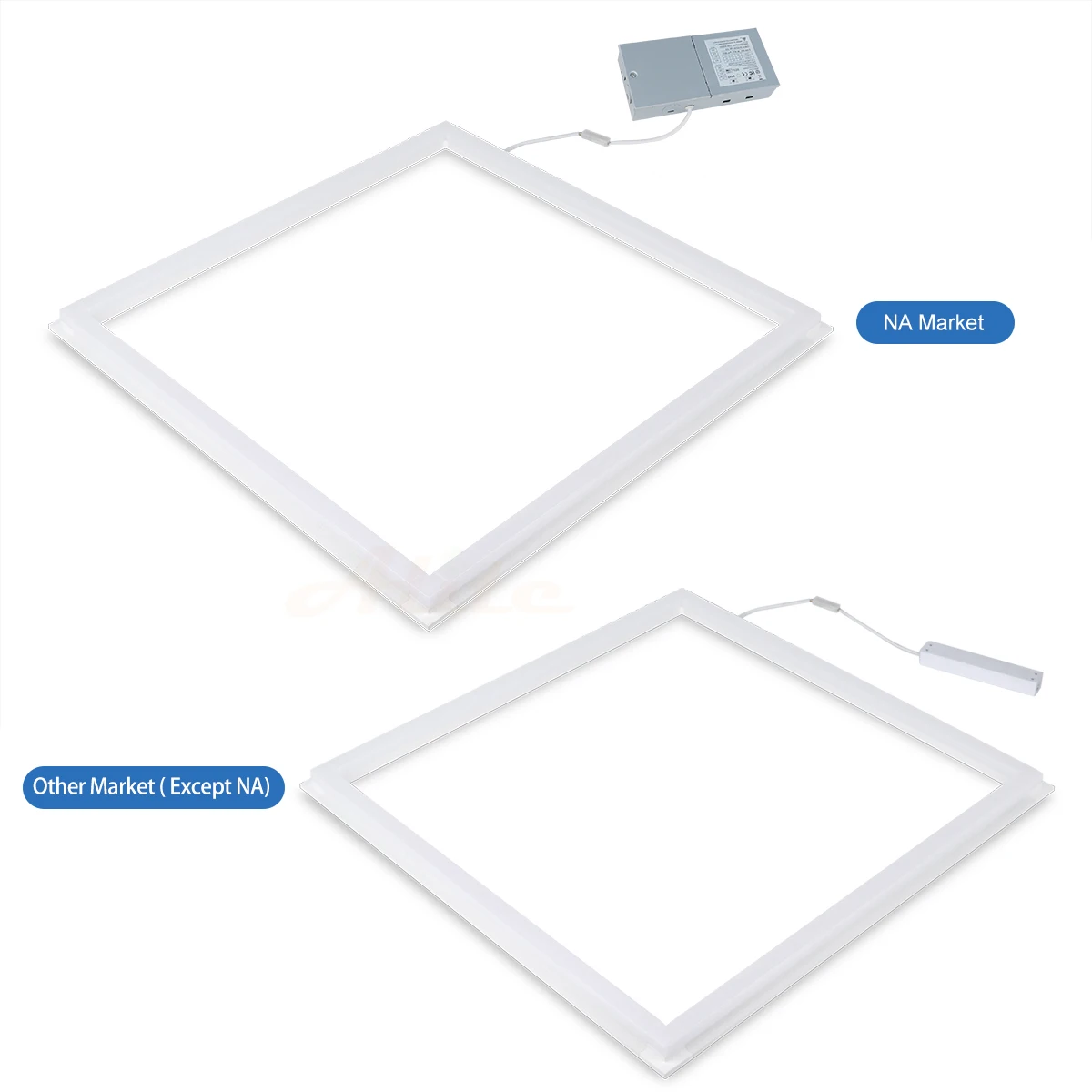 Ceiling Recessed Mounting Aluminum 595x595mm led panel frame light for office hospital