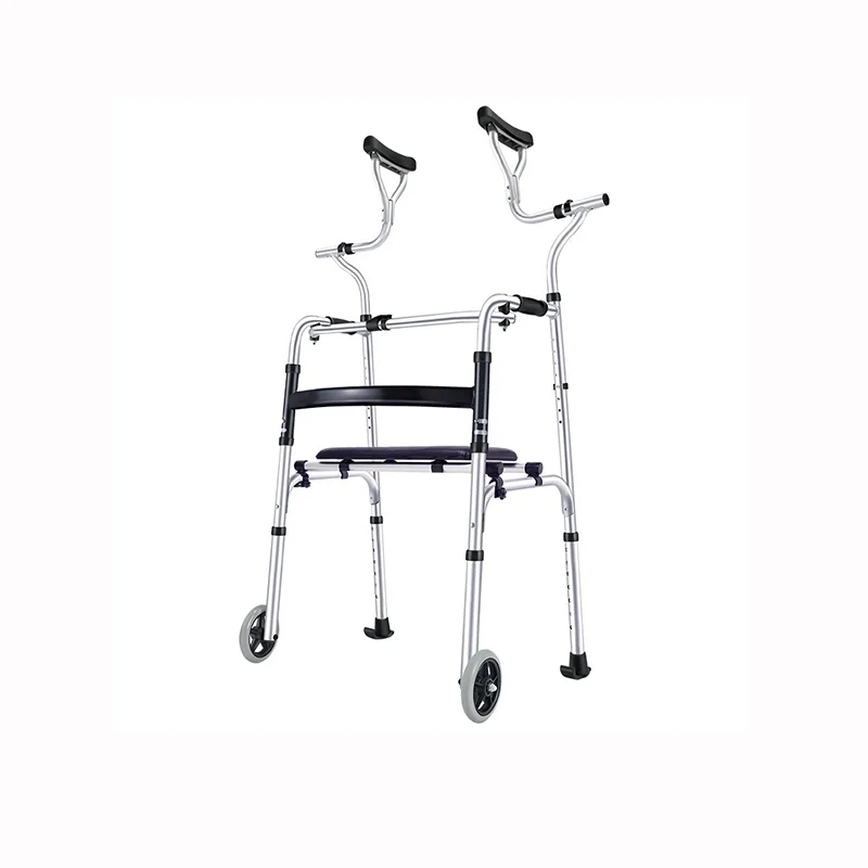 Factory Outlet High Quality Adult Standing Stand Adjustable Height Walker Walker with Wheels