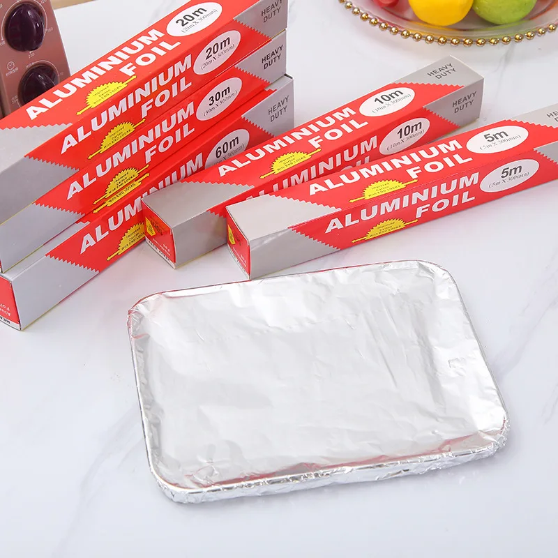 Kitchen disposable aluminum foil paper roll wholesale BBQ tin foil 30 cm width