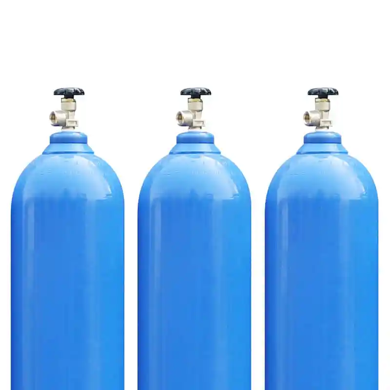 High Pressure Steel 5L 10L 40L 46.7L 50L Gaz Oxygen Cylinders Medicinal Tank with Qf-2 Valves