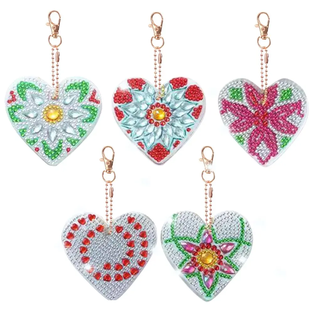 Брелок в форме сердца для алмазной живописи