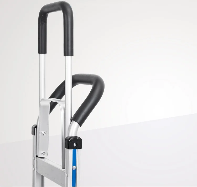 4Lab Aluminum Alloy Oxygen Tank Handcart Cargo Handling Two Wheeled Heavy-duty Handcart Thickened Household Handcart