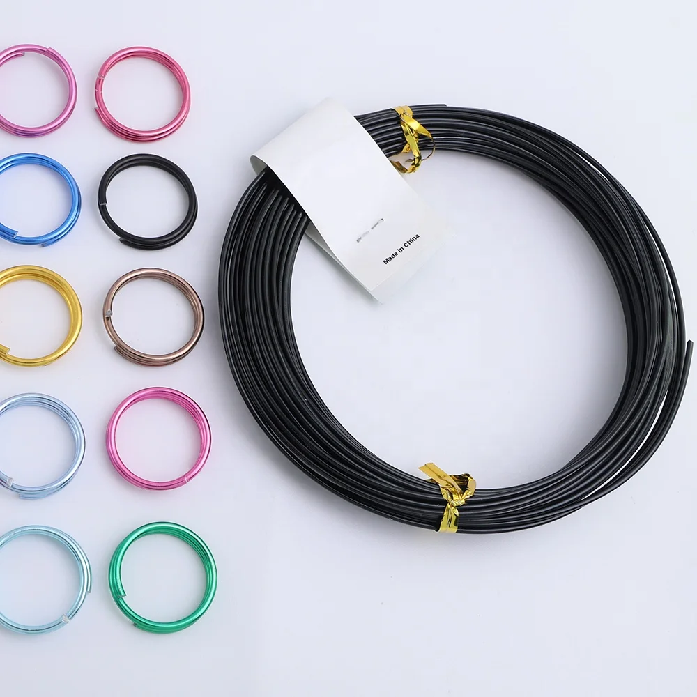 9 Sizes of 1mm,1.5mm,2mm,2.5mm,3mm,3.5mm,4mm,5mm,6mm Anodized Black Aluminum Wire  Bonsai Tree Wire