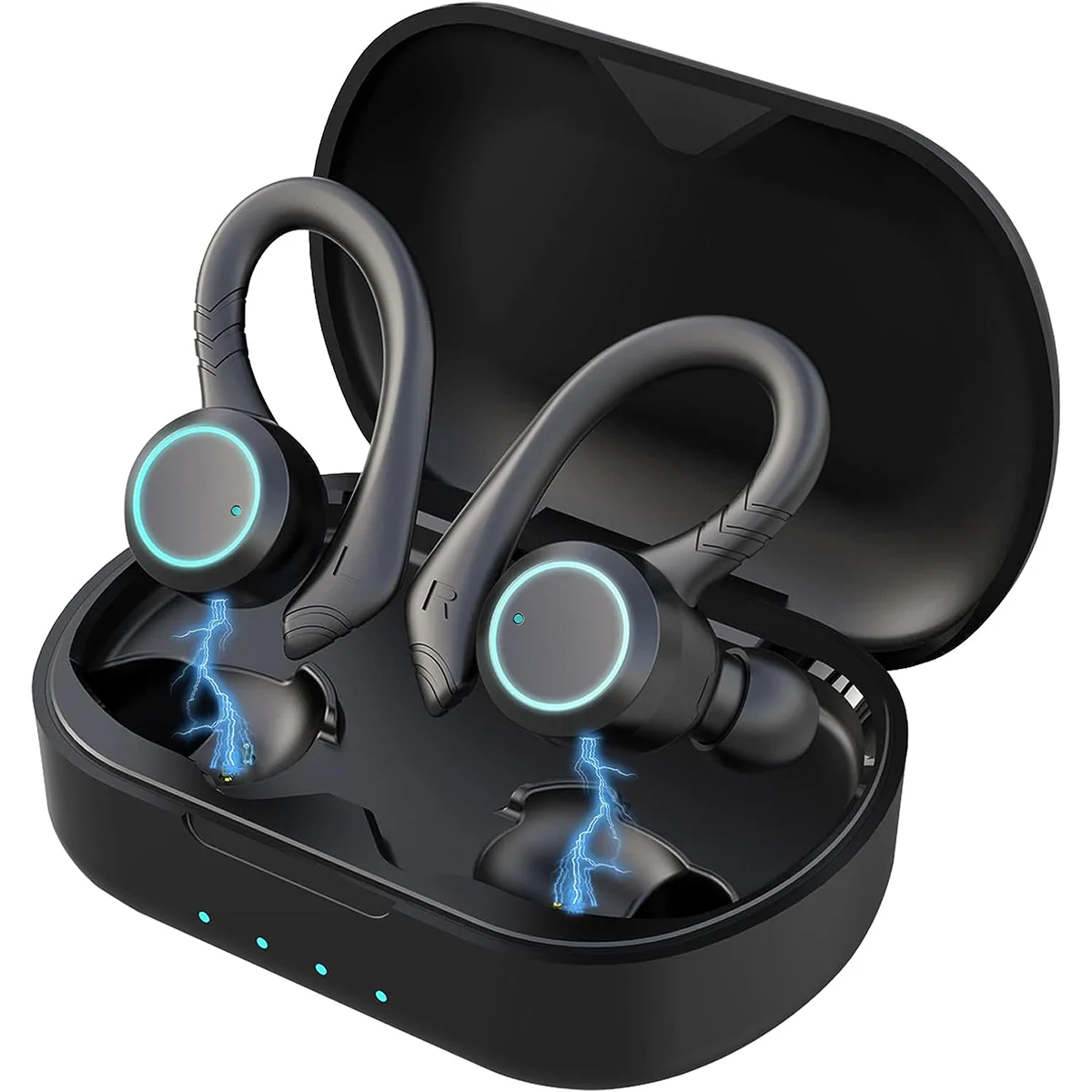 Wireless Earbuds Headphones Charging Case True Wireless Earbuds Earbuds Noise Cancelling with Microphone for Outdoor Running