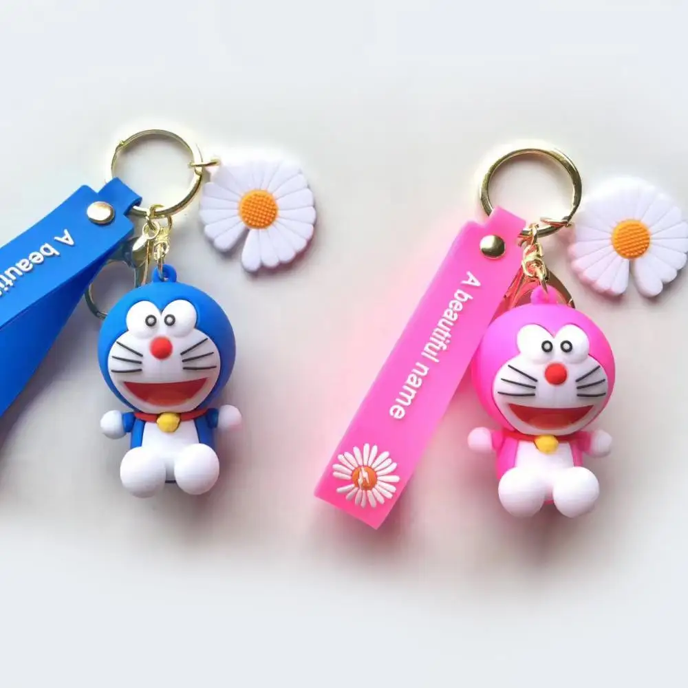 JOJO Amazon Hot Sale Fashion Custom Plastic Blue Fatty Doraemon Kid Carabiner Keychain from Vietnam