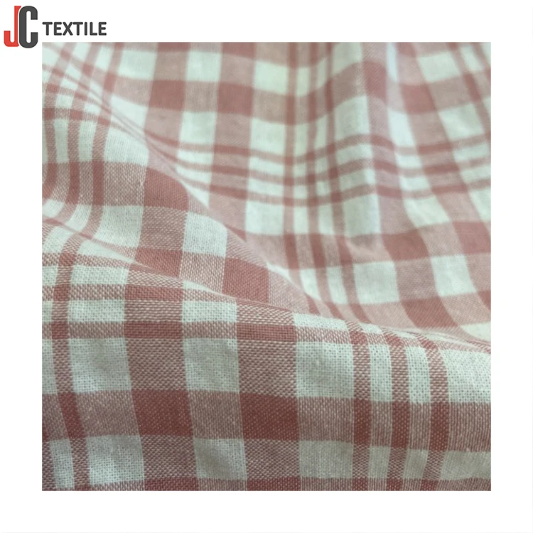 China Manufacturer Wholesale Light Weight Rocamadour Canvas Plaid Polyester/Cotton Yarn Dye Check Fabric