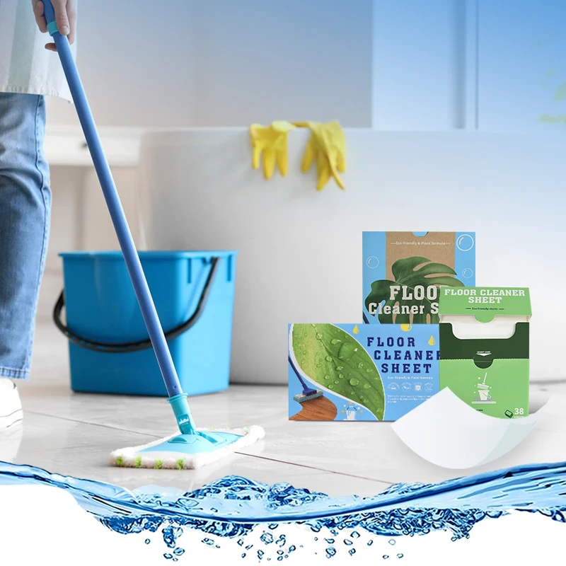 Safe for Pets & Kids Plastic Free Hardwood Cleaning Sheets Household Cleaner for Mopping Eco Floor Cleaner Sheets