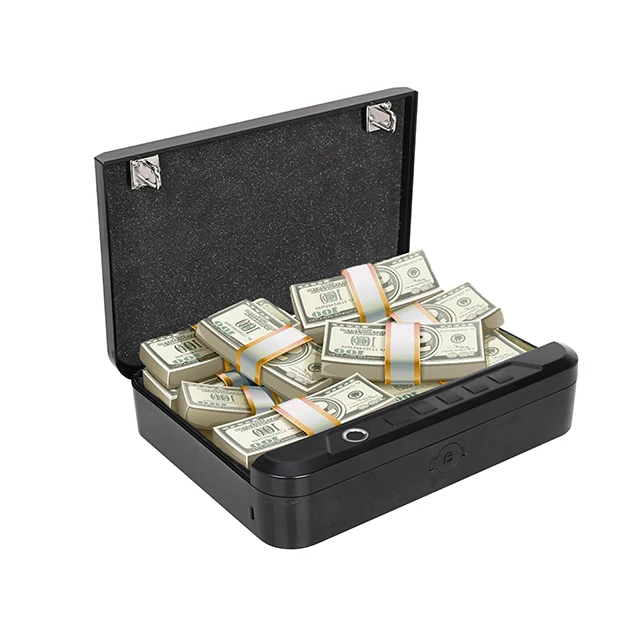 Customized Portable Biometric Quick Access Handgun Safes Fingerprint Lock Gun Safe With Security Cable