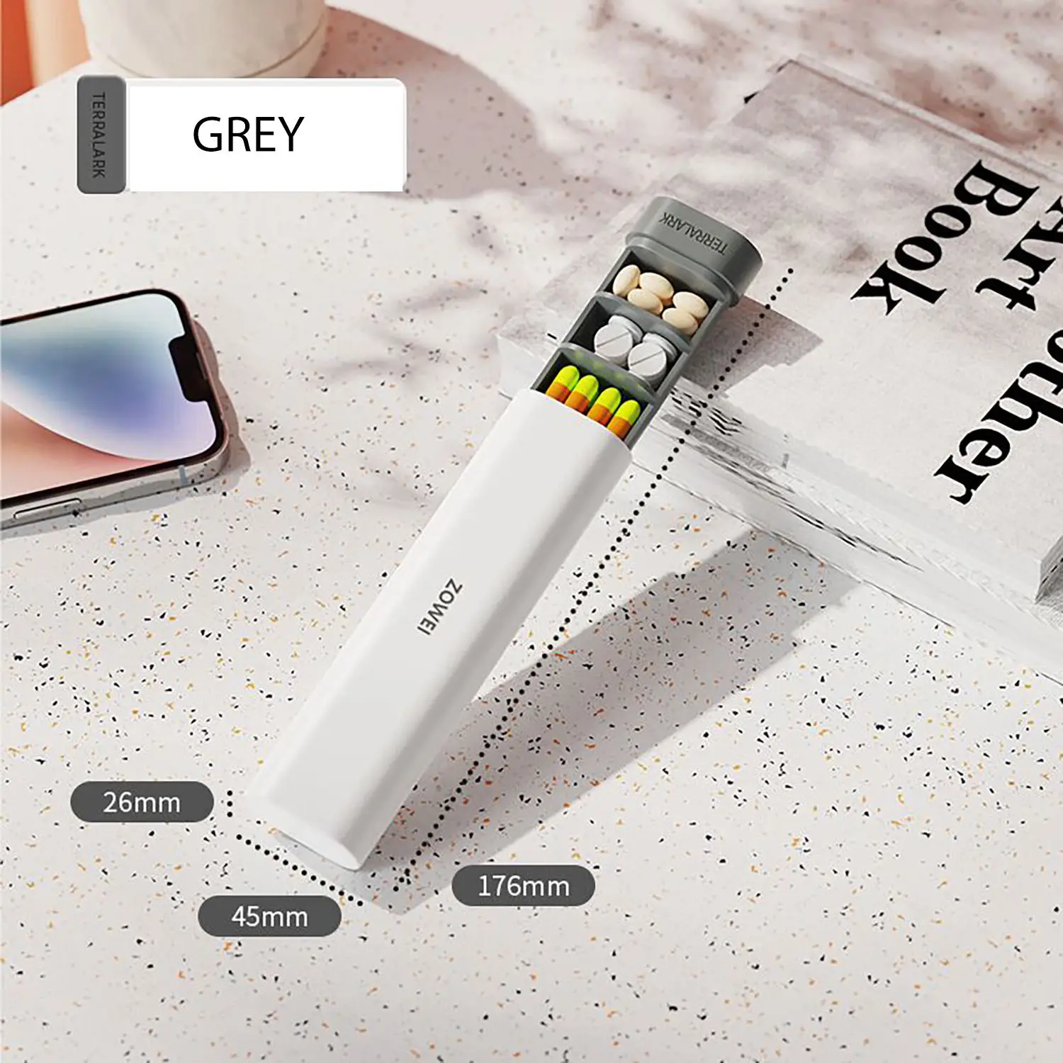 Factory Custom Large Travel 7 Day Daily Weekly Pill Organizer Pill Box Case Travel Medicine Organizer