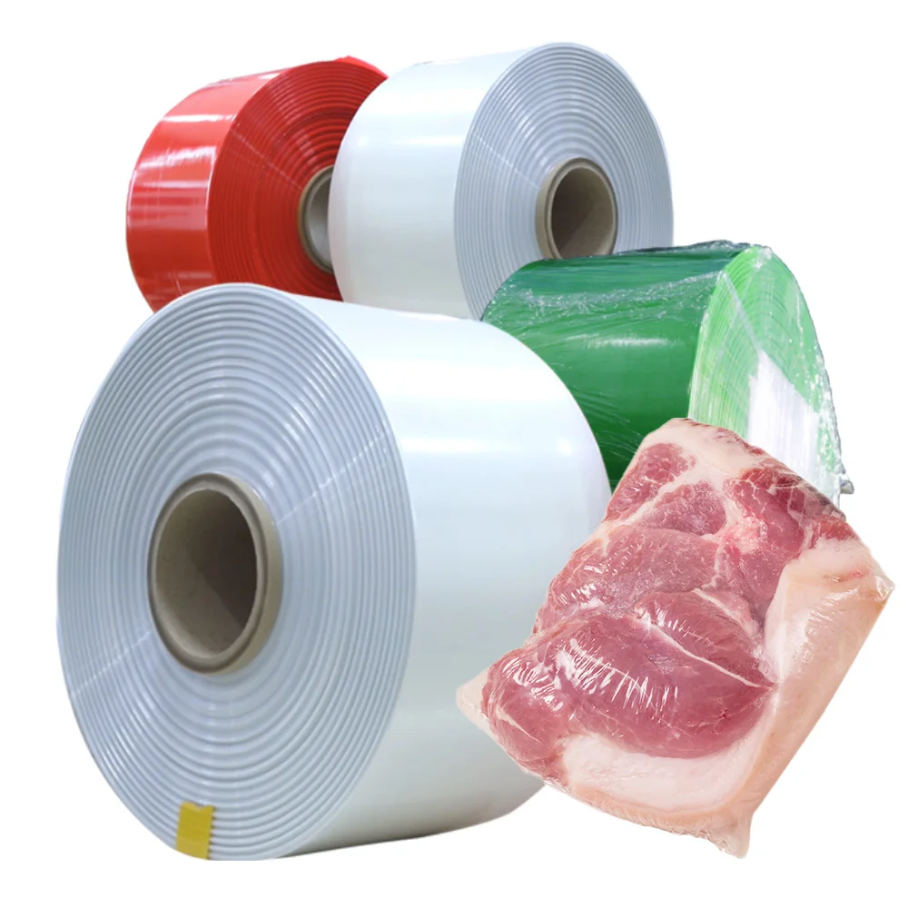 Custom Heat Shrinkable Wrapping Film Roll Clear Plastic Packaging PVDC/EVOH Tubing