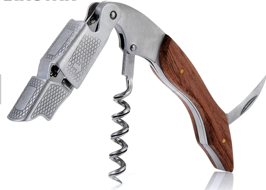 Самые дешевые цены HJ-LC12 оптовая продажа каучуковая рукоятка вина штопор официанта