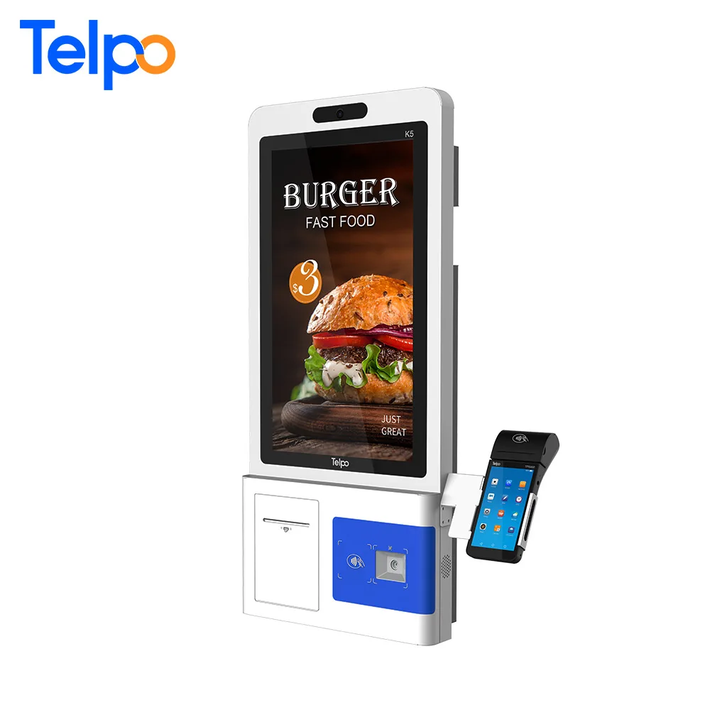 Telpo K5 для приставки Android Smart киоск машина цена с 21 дюймов сенсорный экран оплаты