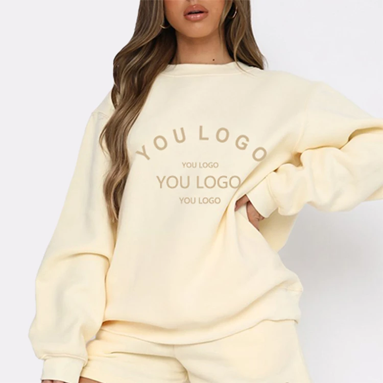  Sudadera Algodon Deportiva; Сезон весна-осень с круглым вырезом пользовательские флисовой куртки женские пот люкс рубашка изготовленным на заказ логосом пуловеры однотонные толстовки