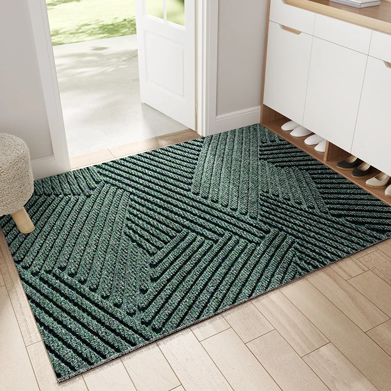 Large Heavy Duty Indoor Entryway Mat Gray Pattern Scrape Dirt Outdoor Floor Mats