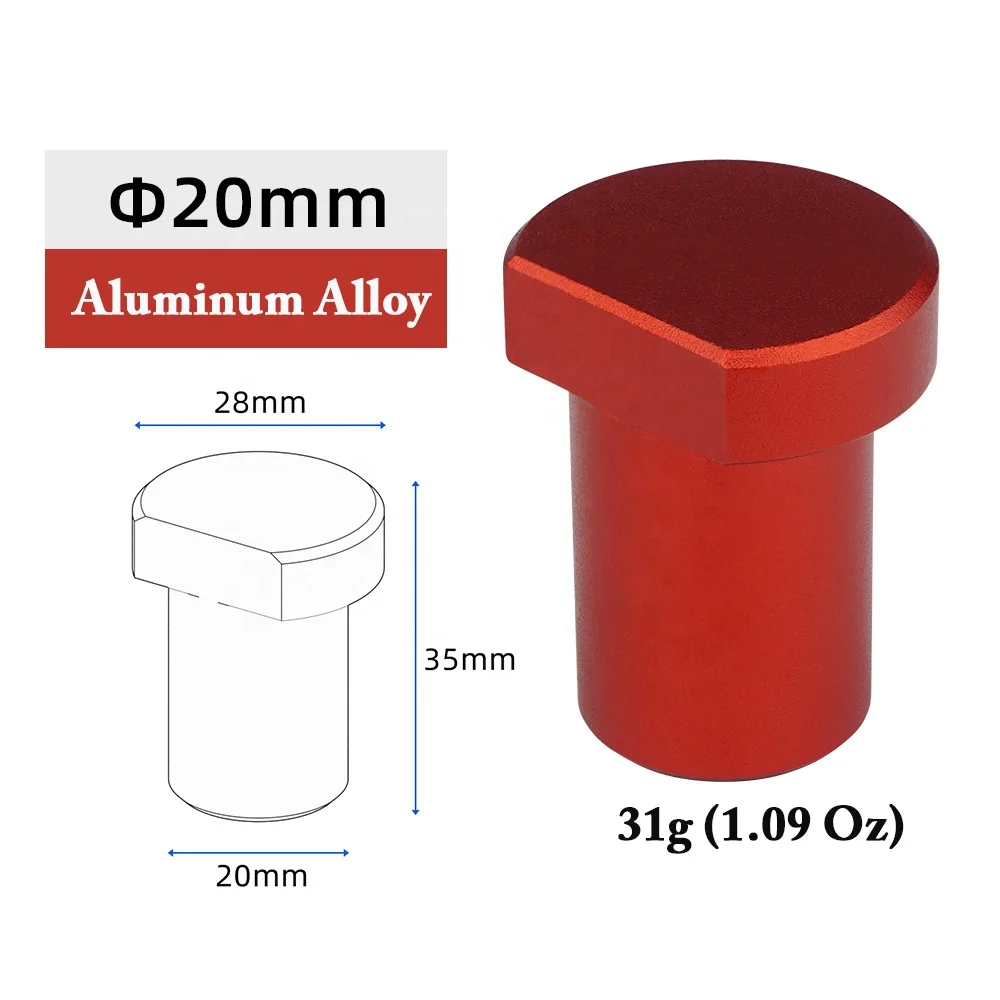Aluminum Tenon Dowel Pin Workbench Stopper Peg Brake Stops Table Clamp for 19/20mm Dog Hole