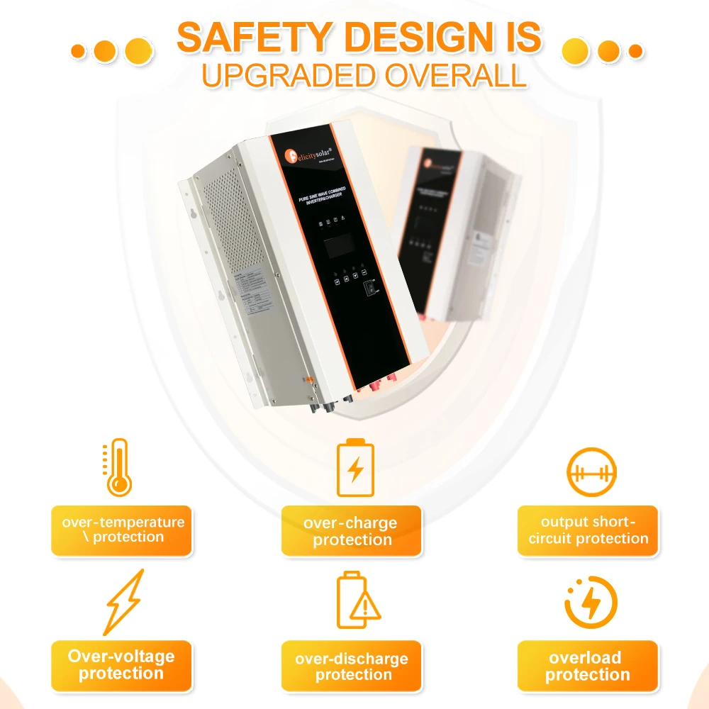 IVPS 3524 low voltage inverter Felicitysolar 24V 3500VA off grid solar inverters pure sine wave  with overload protection