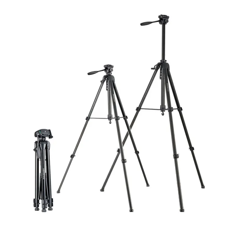 
70 inch Three-section camera tripod stand Portable aluminum alloy tripod for mobile phone 