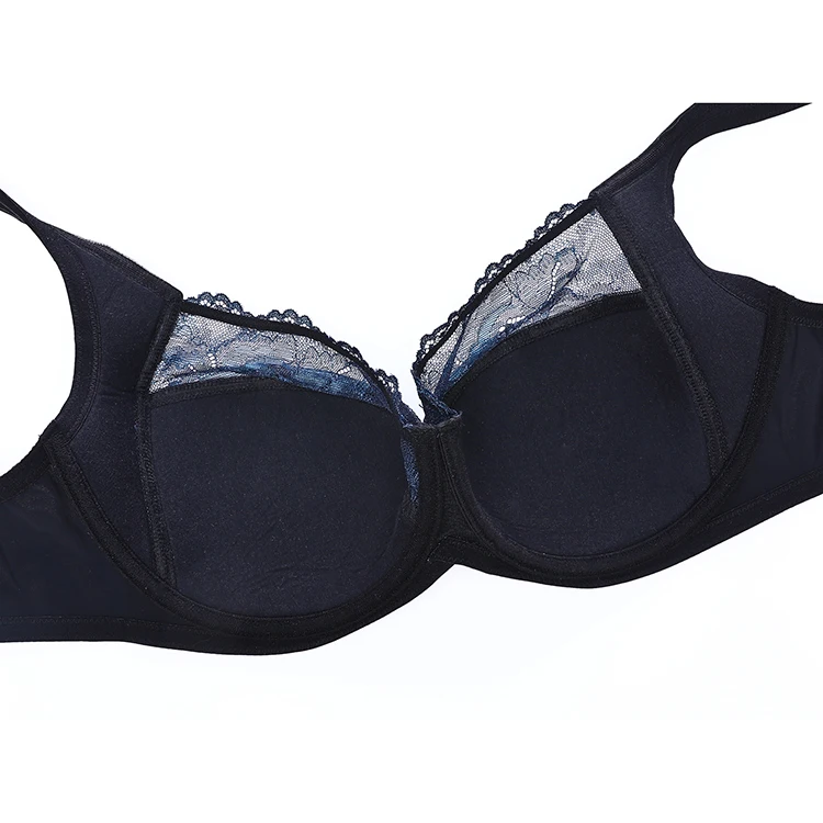 Тонкий бюстгальтер большого размера с полной чашкой, модный кружевной бюстгальтер, регулируемое удобное нижнее белье для больших женщин