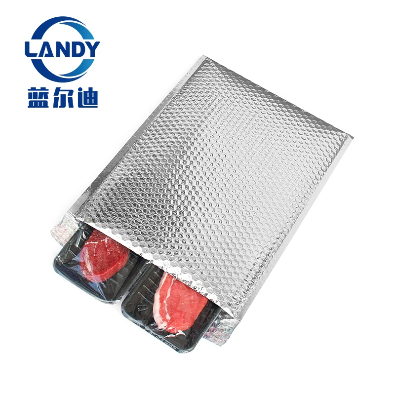Aluminum Foil Poly Bubble envelope Mailer Bag For Ship Frozen Items