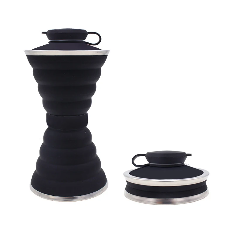Hot Selling Retractable Silicone Folding Water Cup Travel Sports Water Bottle